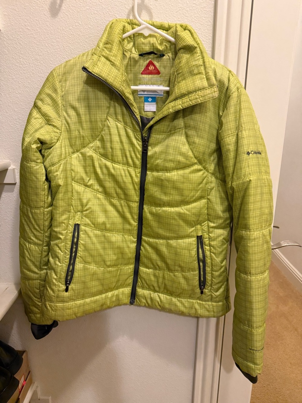 Columbia Bright Lime Green Quilted Jacket
